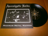 APOKALYPTIC RAIDS / GRAVEWURM - Maximum Metal Mayhem / On the Wings of Death. 7" Split EP Vinyl