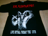 BLASPHEMY - Live Ritual Friday the 13th. T-Shirt
