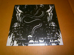 NOCTURNAL EVIL / DEMONOMANCER - Raw Hateful Black Metal. 7" Split EP Vinyl