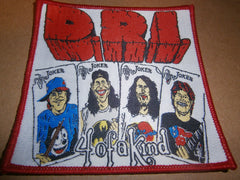 D.R.I. - 4 of a Kind. Embroidered Woven Patch
